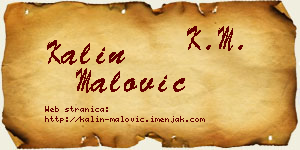 Kalin Malović vizit kartica